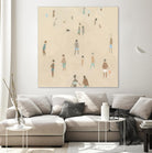 Beach Goer IV by Emma Caroline on GIANT ART - beige coastal tropical abstract