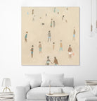 Beach Goer IV by Emma Caroline on GIANT ART - beige coastal tropical abstract