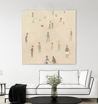 Beach Goer IV by Emma Caroline on GIANT ART - beige coastal tropical abstract