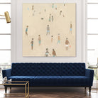 Beach Goer IV by Emma Caroline on GIANT ART - beige coastal tropical abstract