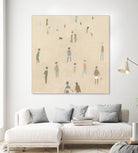 Beach Goer IV by Emma Caroline on GIANT ART - beige coastal tropical abstract