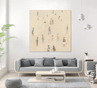 Beach Goer IV by Emma Caroline on GIANT ART - beige coastal tropical abstract