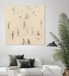 Beach Goer IV by Emma Caroline on GIANT ART - beige coastal tropical abstract