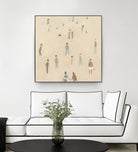 Beach Goer IV by Emma Caroline on GIANT ART - beige coastal tropical abstract