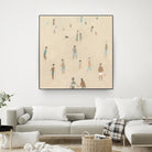 Beach Goer IV by Emma Caroline on GIANT ART - beige coastal tropical abstract