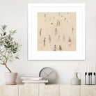 Beach Goer IV by Emma Caroline on GIANT ART - beige coastal tropical abstract