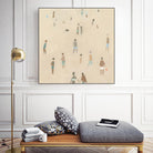 Beach Goer IV by Emma Caroline on GIANT ART - beige coastal tropical abstract