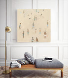 Beach Goer IV by Emma Caroline on GIANT ART - beige coastal tropical abstract