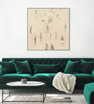 Beach Goer IV by Emma Caroline on GIANT ART - beige coastal tropical abstract