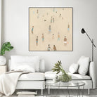 Beach Goer IV by Emma Caroline on GIANT ART - beige coastal tropical abstract