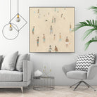 Beach Goer IV by Emma Caroline on GIANT ART - beige coastal tropical abstract