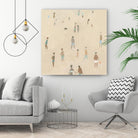 Beach Goer IV by Emma Caroline on GIANT ART - beige coastal tropical abstract