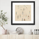 Beach Goer IV by Emma Caroline on GIANT ART - beige coastal tropical abstract