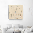 Beach Goer IV by Emma Caroline on GIANT ART - beige coastal tropical abstract