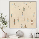 Beach Goer IV by Emma Caroline on GIANT ART - beige coastal tropical abstract