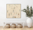 Beach Goer IV by Emma Caroline on GIANT ART - beige coastal tropical abstract