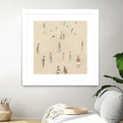 Beach Goer IV by Emma Caroline on GIANT ART - beige coastal tropical abstract