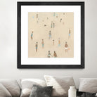 Beach Goer IV by Emma Caroline on GIANT ART - beige coastal tropical abstract