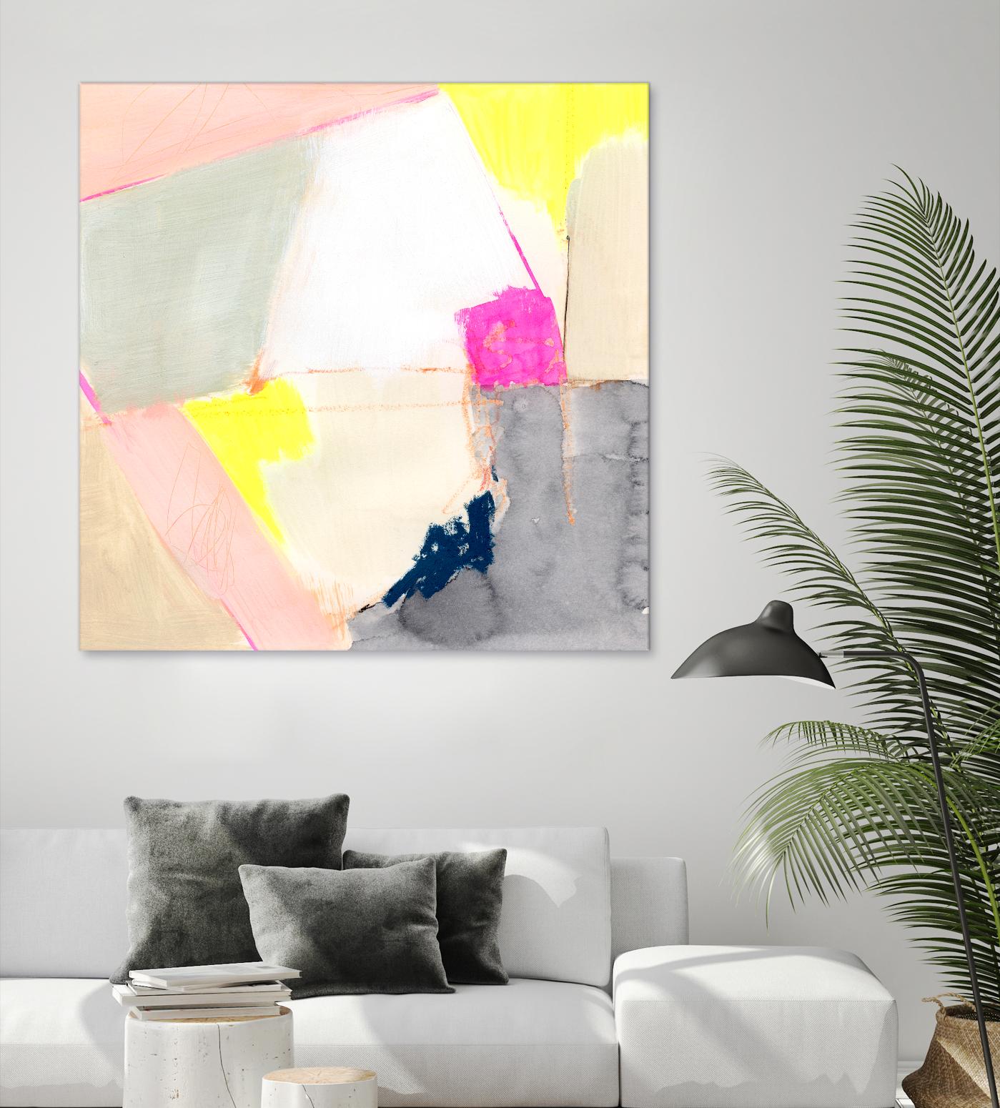 Hot Pink Patch II by Victoria Barnes on GIANT ART - beige abstract abstract