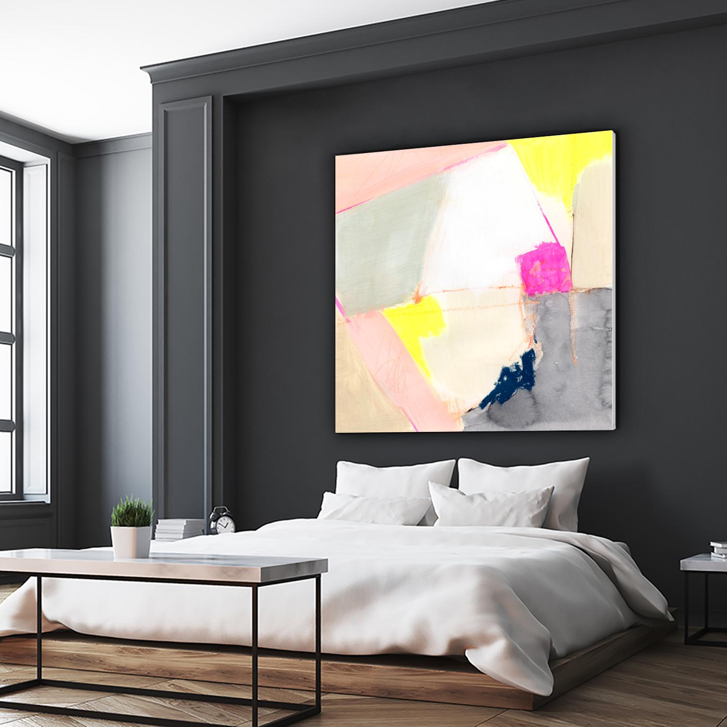 Hot Pink Patch II by Victoria Barnes on GIANT ART - beige abstract abstract