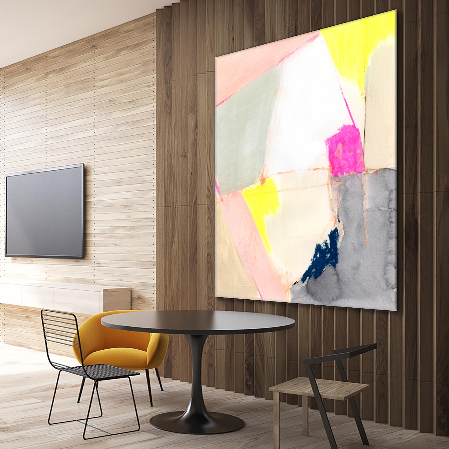 Hot Pink Patch II by Victoria Barnes on GIANT ART - beige abstract abstract