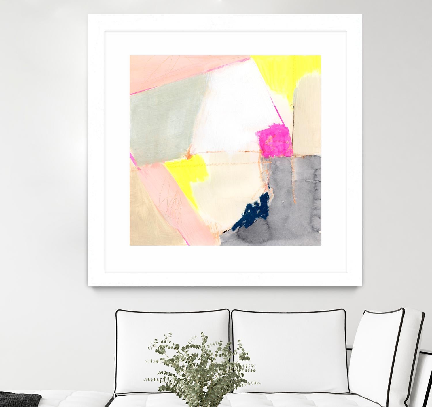 Hot Pink Patch II by Victoria Barnes on GIANT ART - beige abstract abstract