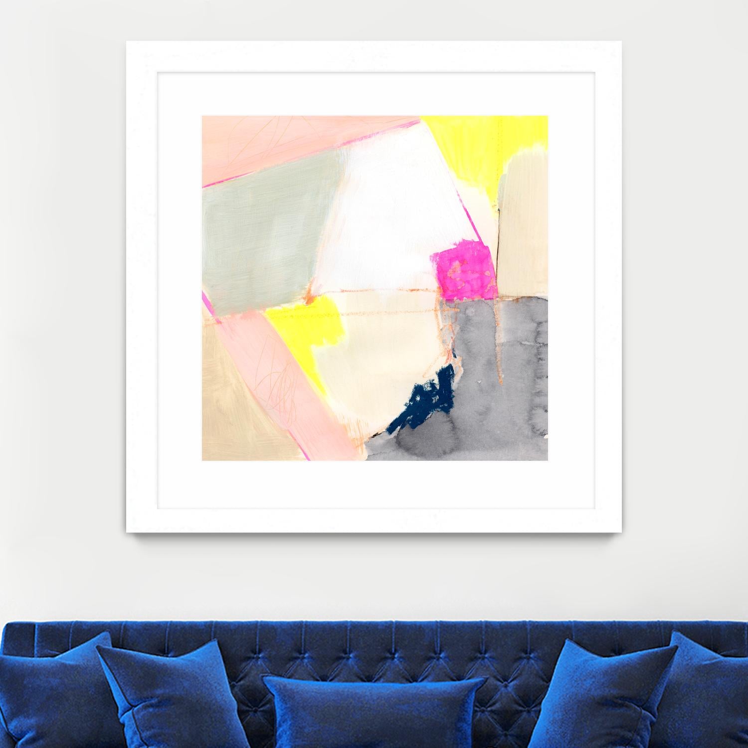 Hot Pink Patch II by Victoria Barnes on GIANT ART - beige abstract abstract