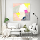 Hot Pink Patch II by Victoria Barnes on GIANT ART - beige abstract abstract