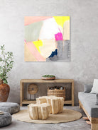 Hot Pink Patch II by Victoria Barnes on GIANT ART - beige abstract abstract