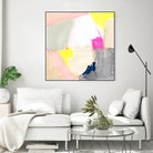 Hot Pink Patch II by Victoria Barnes on GIANT ART - beige abstract abstract