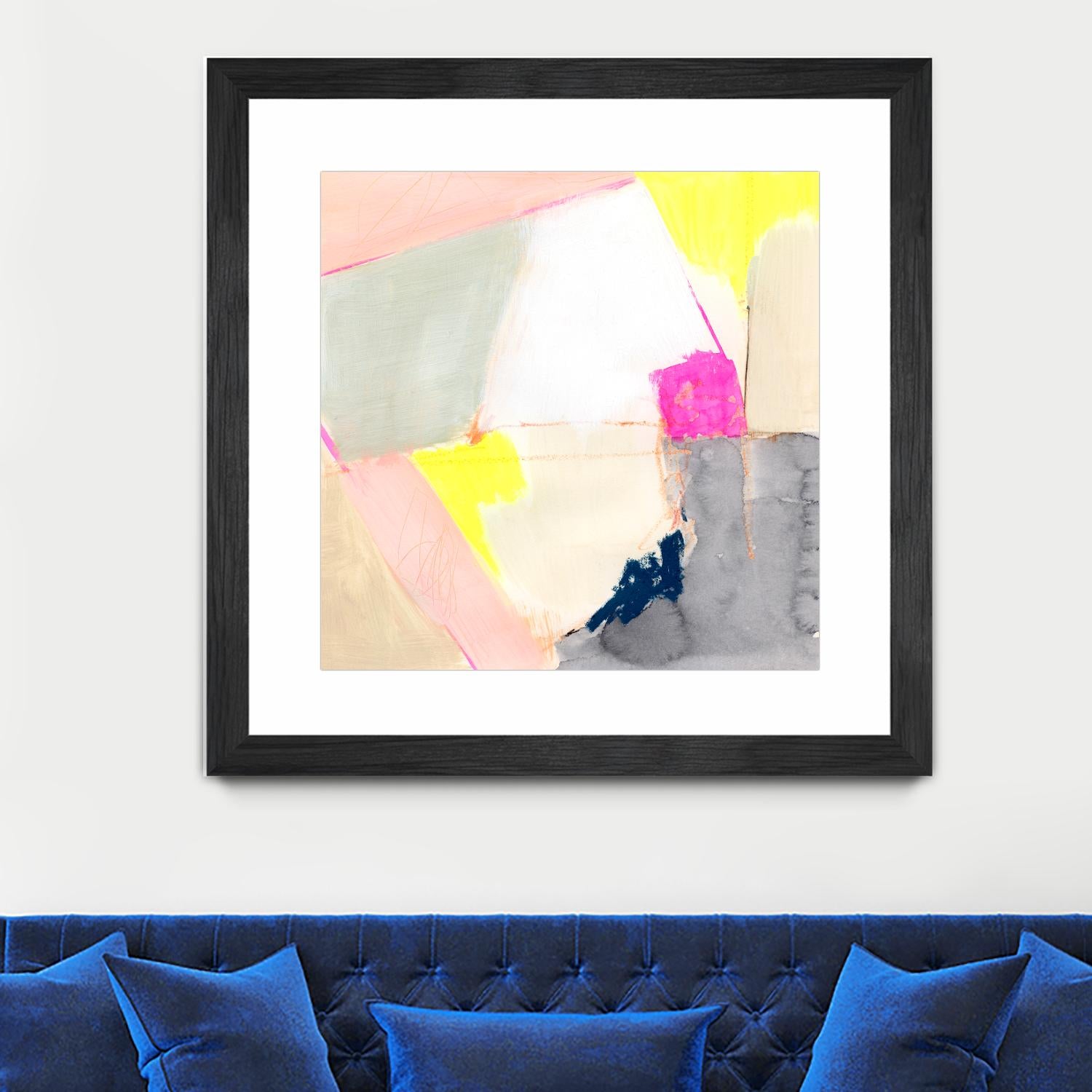 Hot Pink Patch II by Victoria Barnes on GIANT ART - beige abstract abstract