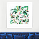 Mint Billows II by June Vess on GIANT ART - pink  abstract abstract