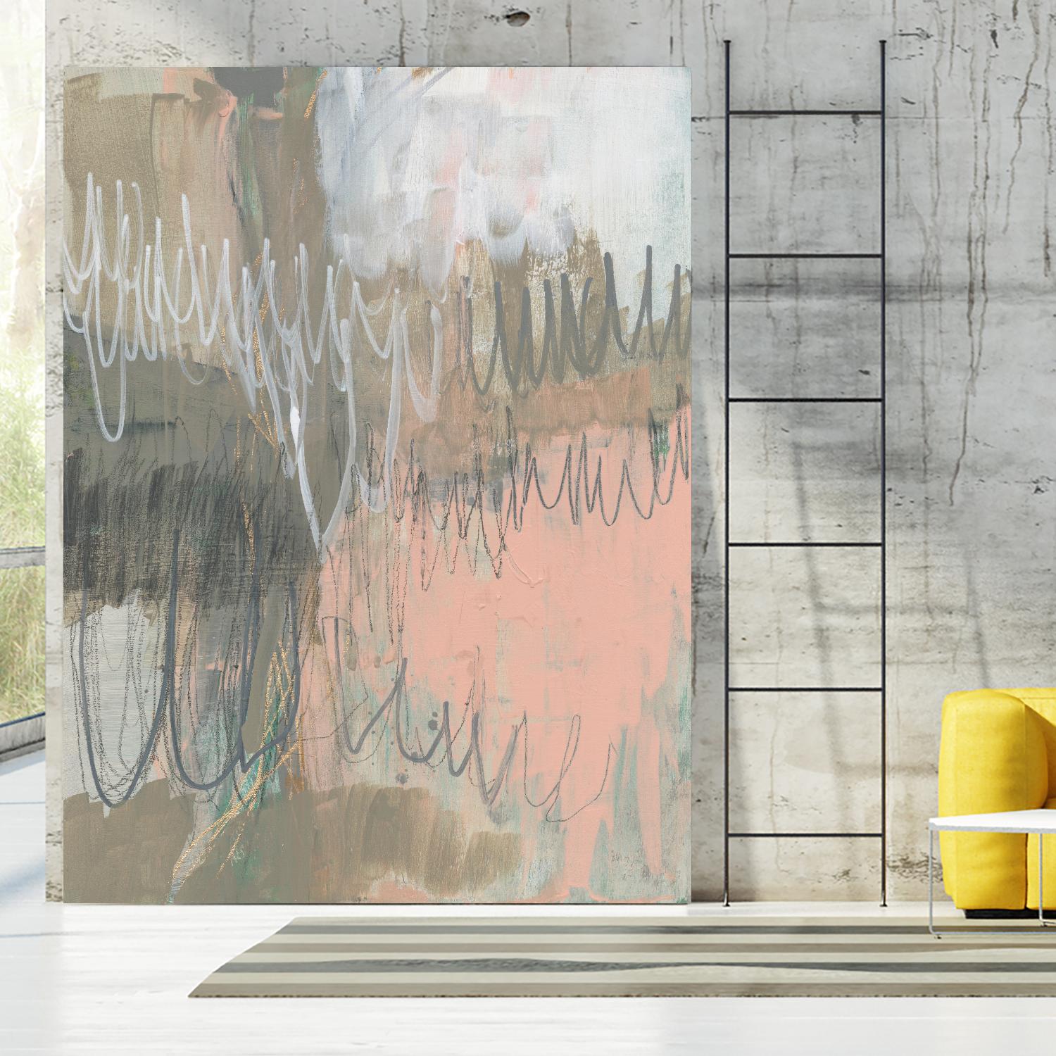 Twombly Script I by Jennifer Goldberger on GIANT ART - beige abstract abstract