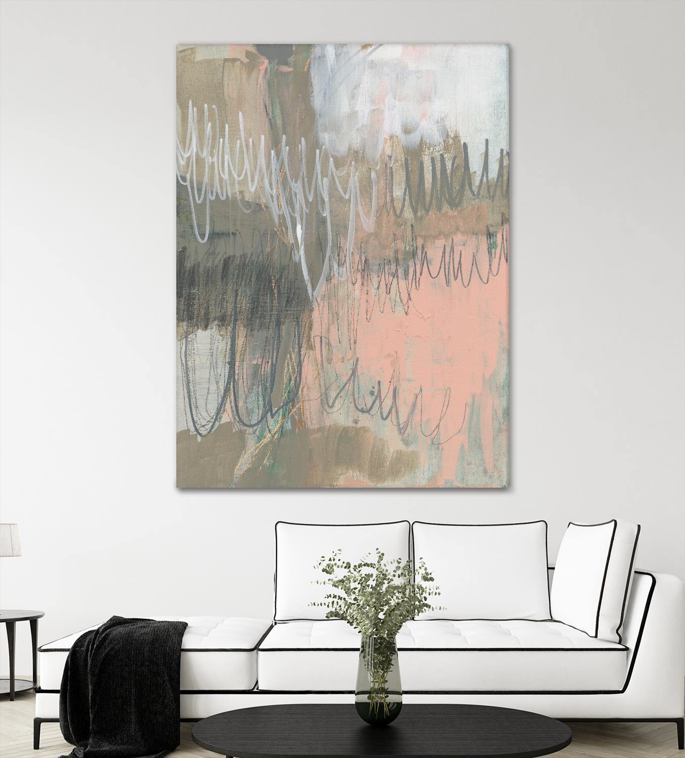 Twombly Script I by Jennifer Goldberger on GIANT ART - beige abstract abstract