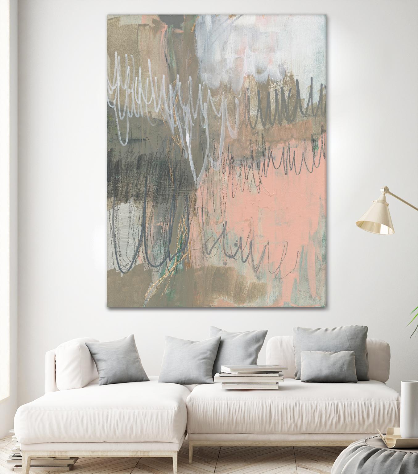 Twombly Script I by Jennifer Goldberger on GIANT ART - beige abstract abstract