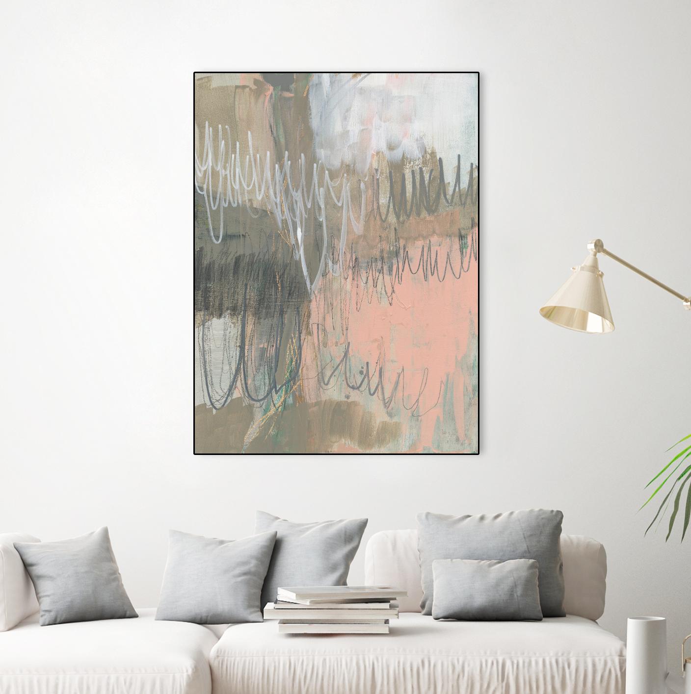 Twombly Script I by Jennifer Goldberger on GIANT ART - beige abstract abstract