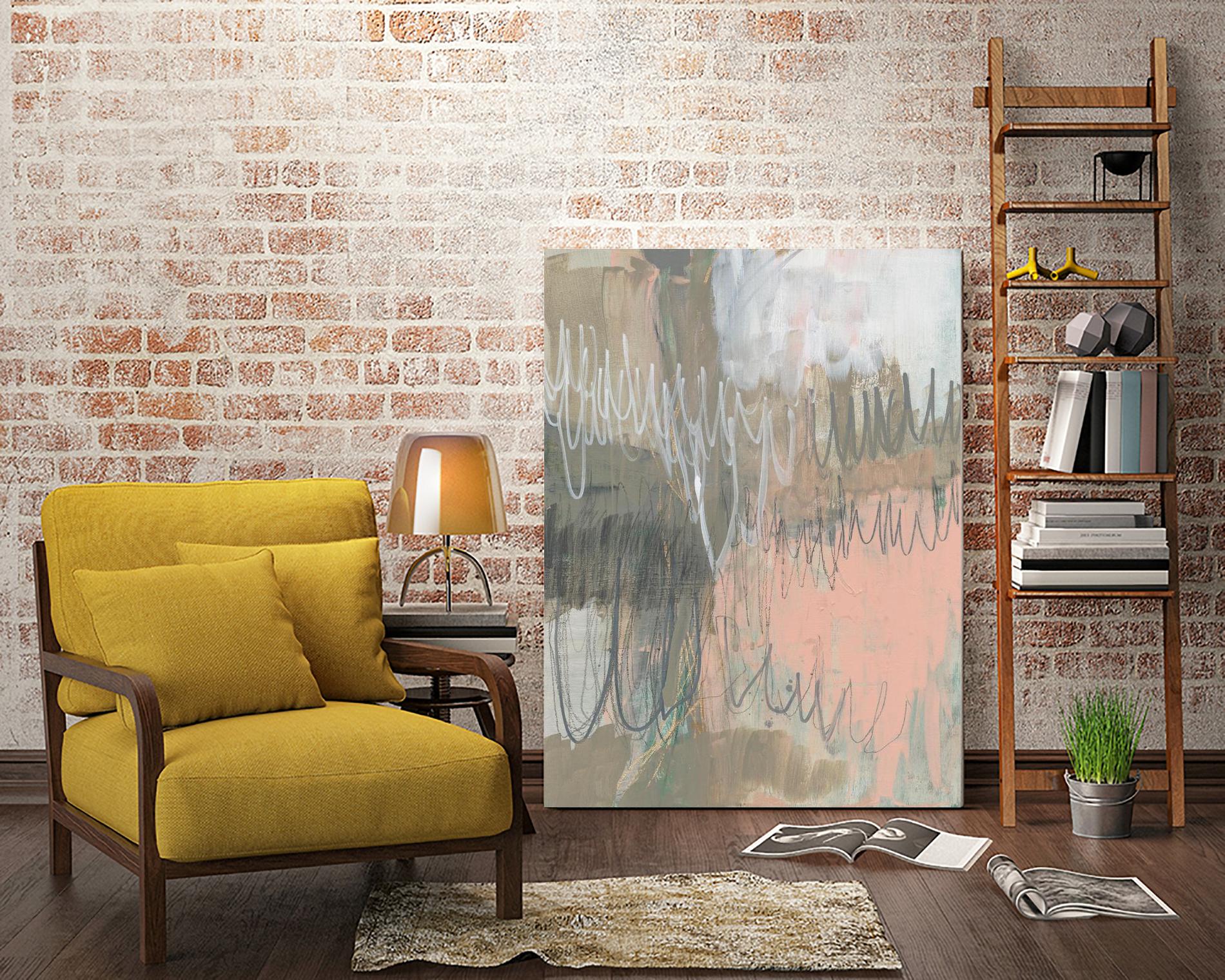 Twombly Script I by Jennifer Goldberger on GIANT ART - beige abstract abstract