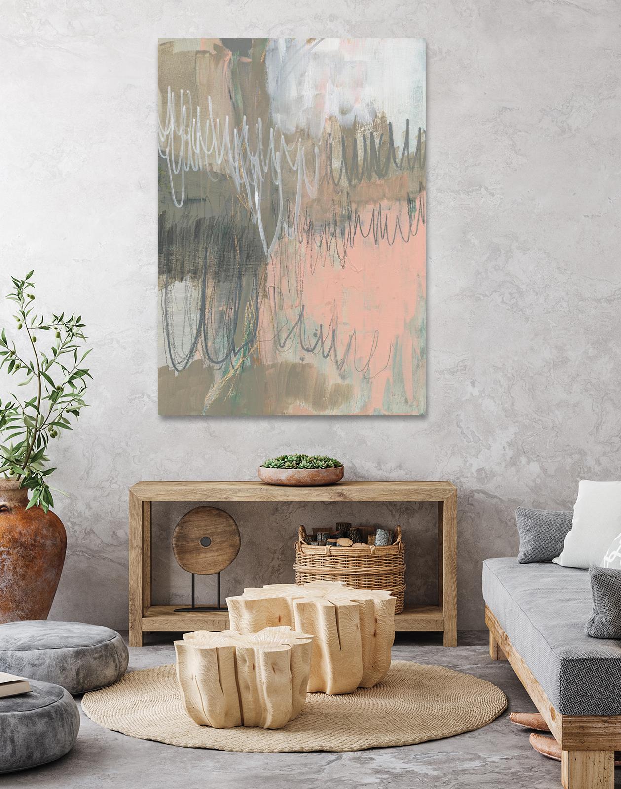 Twombly Script I by Jennifer Goldberger on GIANT ART - beige abstract abstract