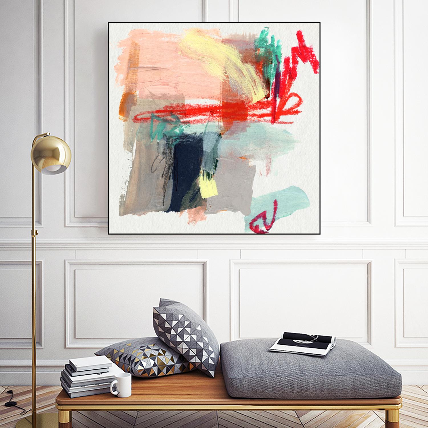 Abstract Metro Maps I by Jennifer Parker on GIANT ART - red abstract abstract