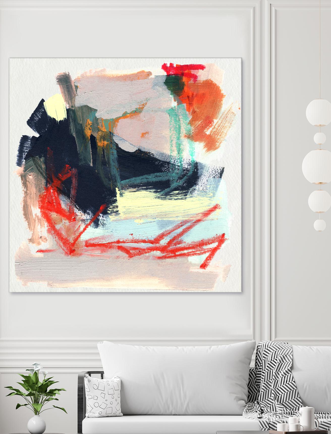 Abstract Metro Maps IV by Jennifer Parker on GIANT ART - orange abstract abstract