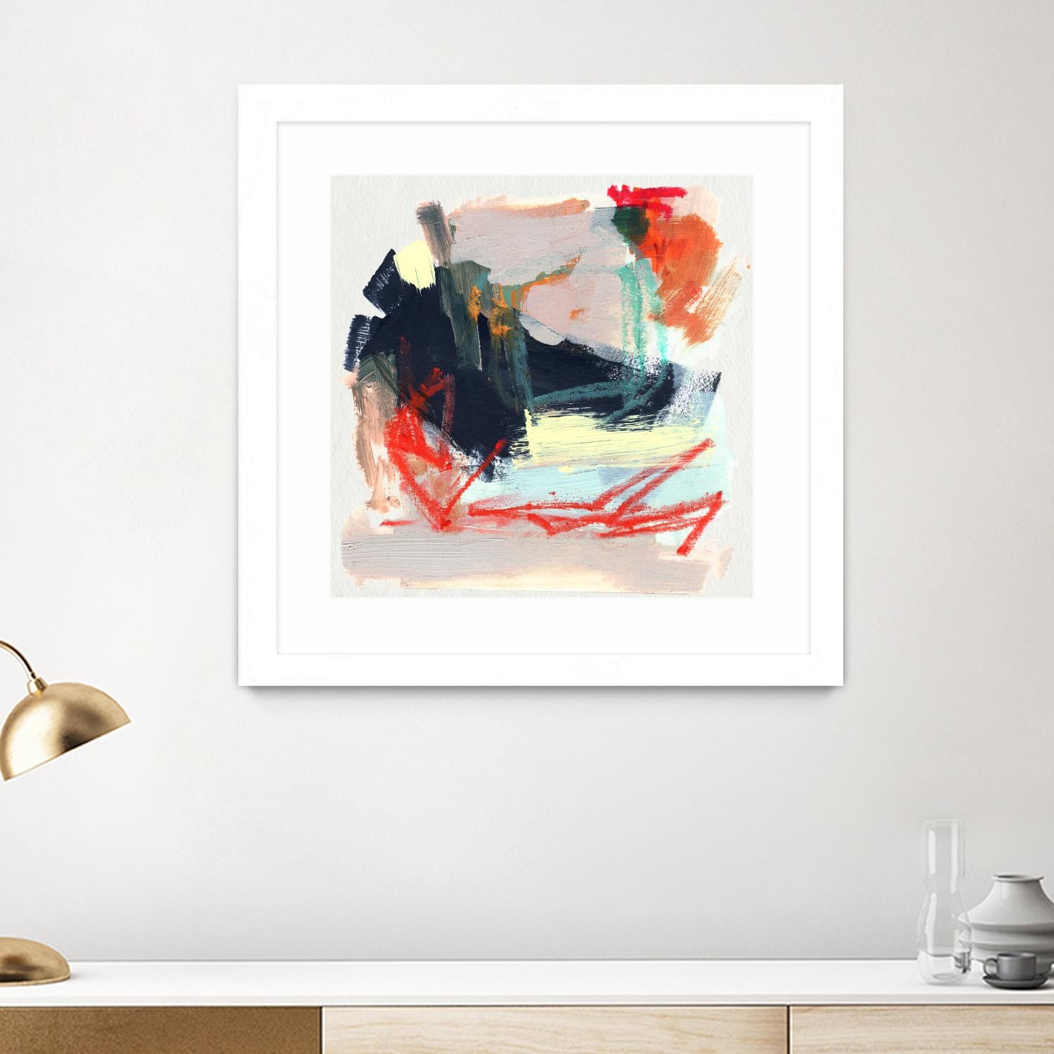 Abstract Metro Maps IV by Jennifer Parker on GIANT ART - orange abstract abstract