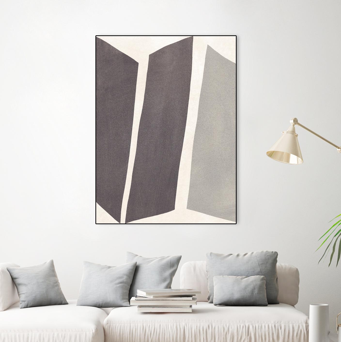 Colorblock Artifact I by June Vess on GIANT ART - cream abstract abstract