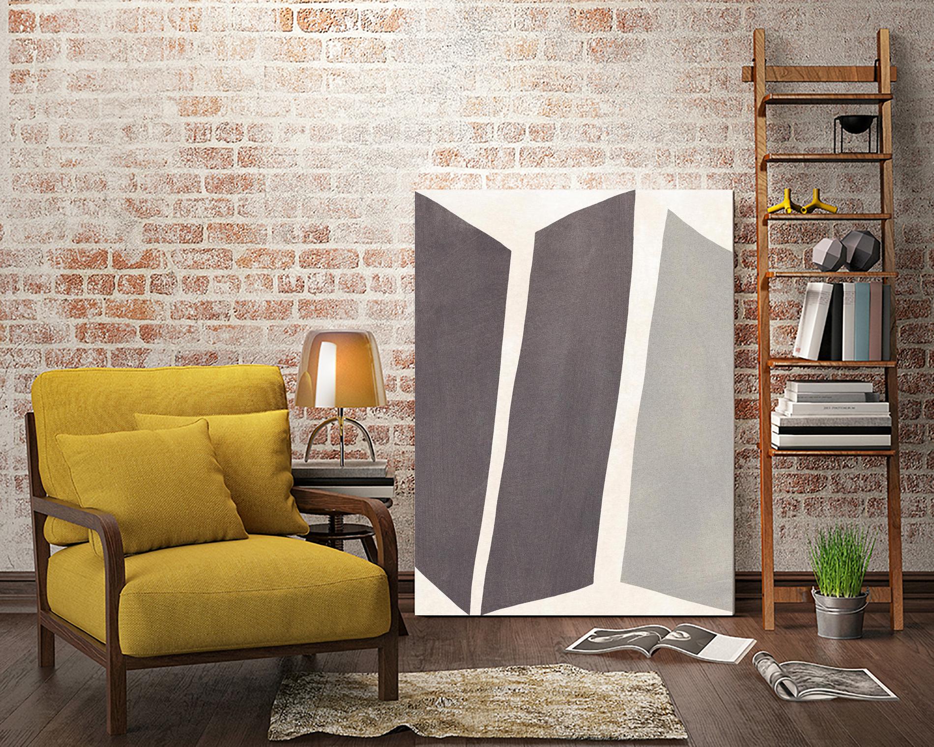Colorblock Artifact I by June Vess on GIANT ART - cream abstract abstract