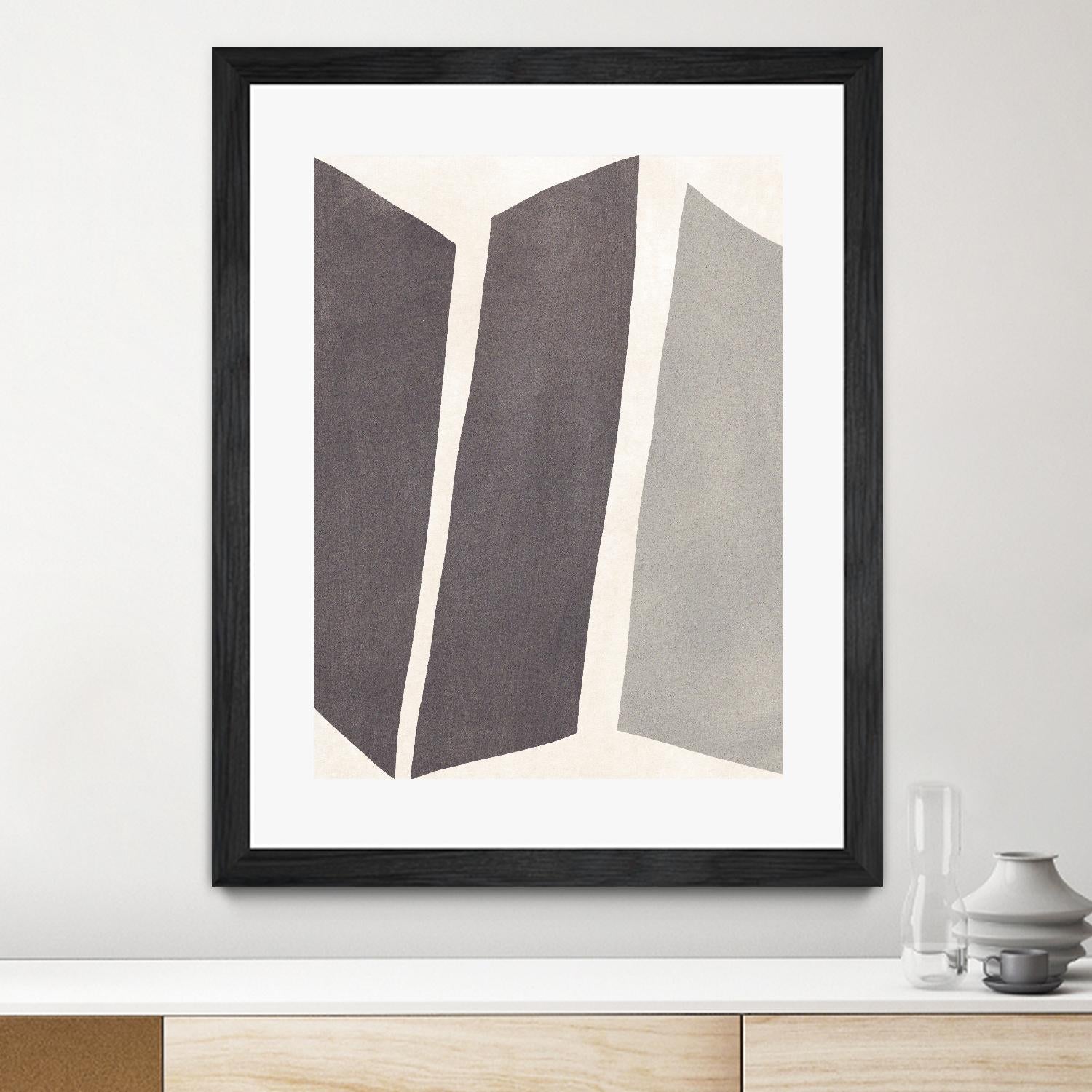 Colorblock Artifact I by June Vess on GIANT ART - cream abstract abstract