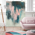 Blush Cascade II by Jennifer Goldberger on GIANT ART - beige abstract abstract