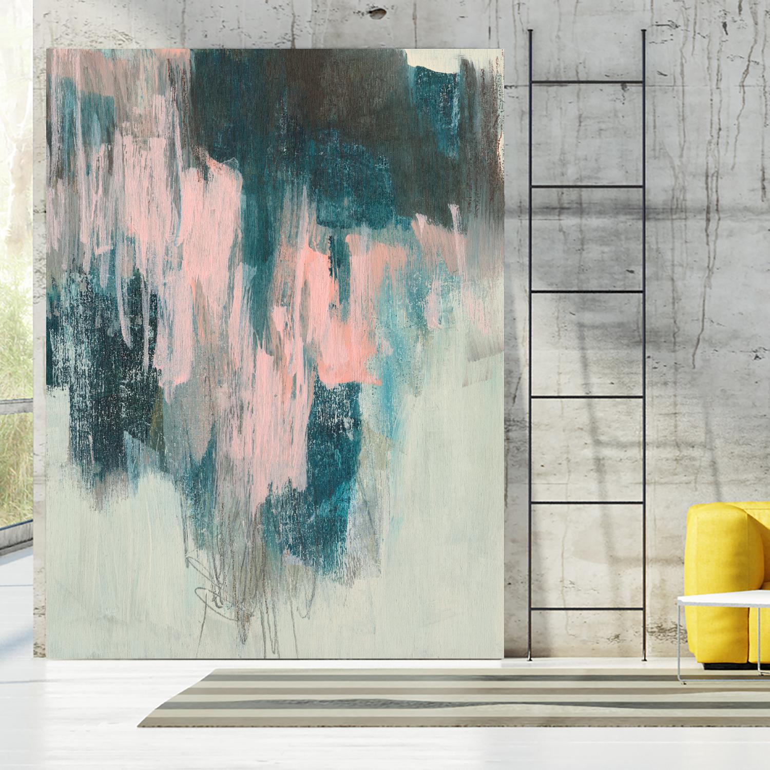 Blush Cascade II by Jennifer Goldberger on GIANT ART - beige abstract abstract