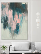 Blush Cascade II by Jennifer Goldberger on GIANT ART - beige abstract abstract