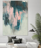 Blush Cascade II by Jennifer Goldberger on GIANT ART - beige abstract abstract