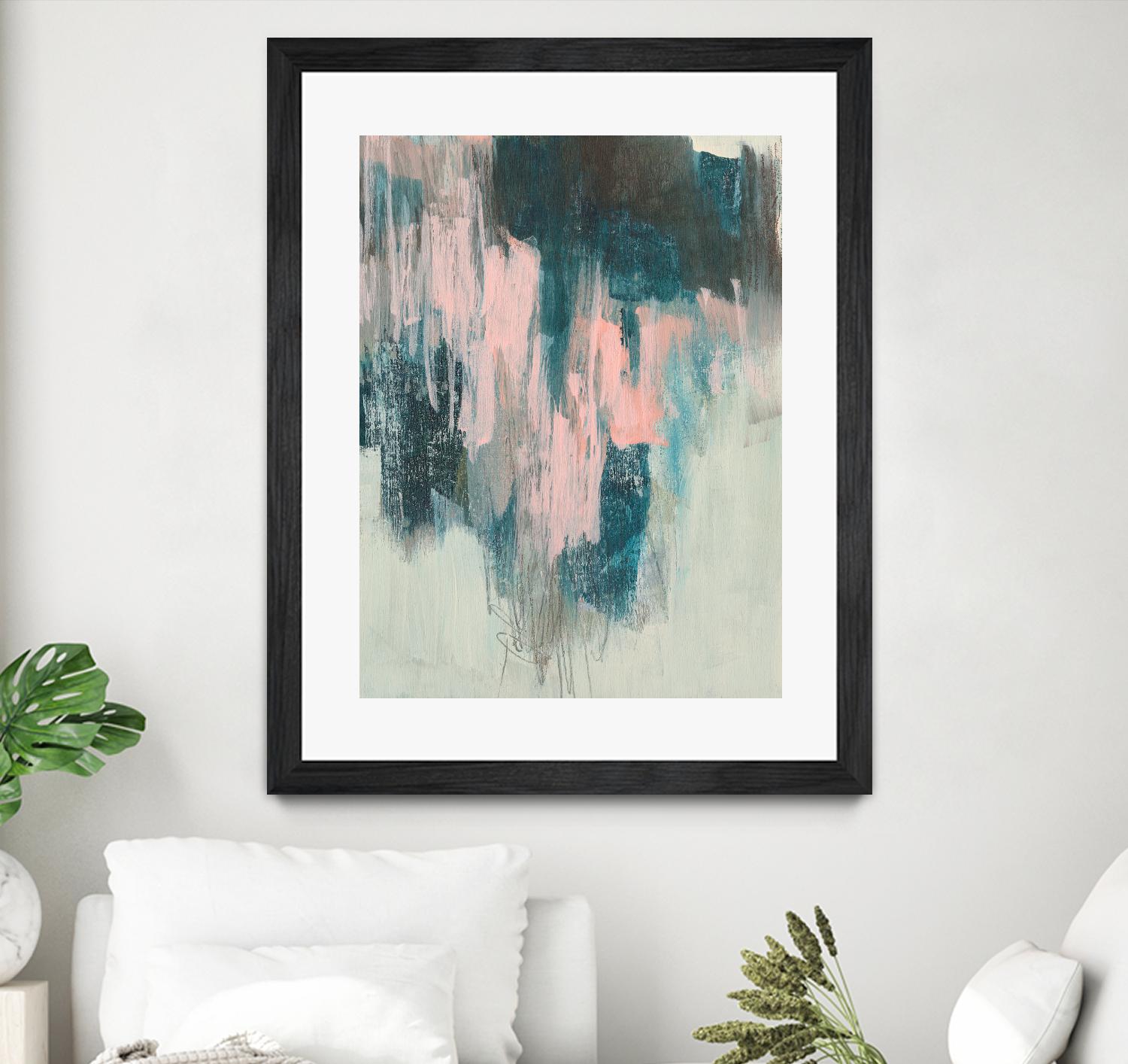 Blush Cascade II by Jennifer Goldberger on GIANT ART - beige abstract abstract