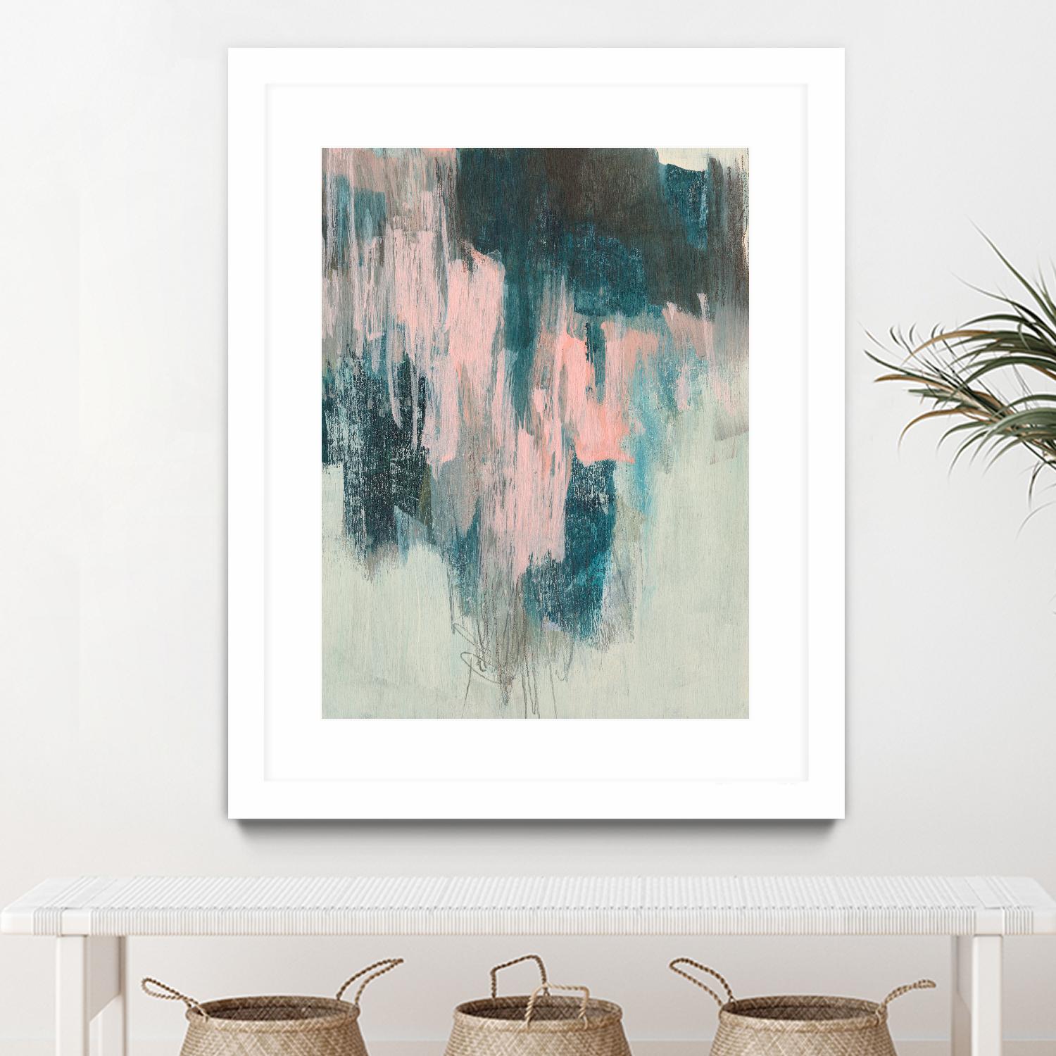 Blush Cascade II by Jennifer Goldberger on GIANT ART - beige abstract abstract